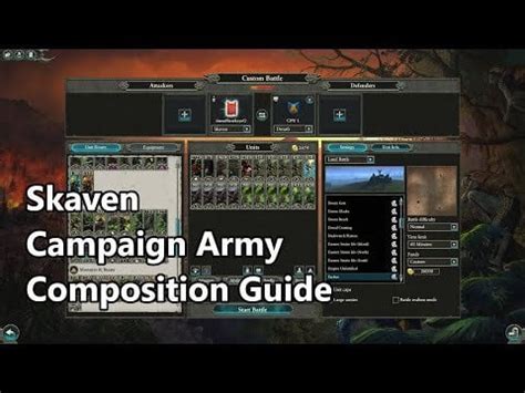 Skaven Campaign Army Composition Guide : r/totalwarhammer.